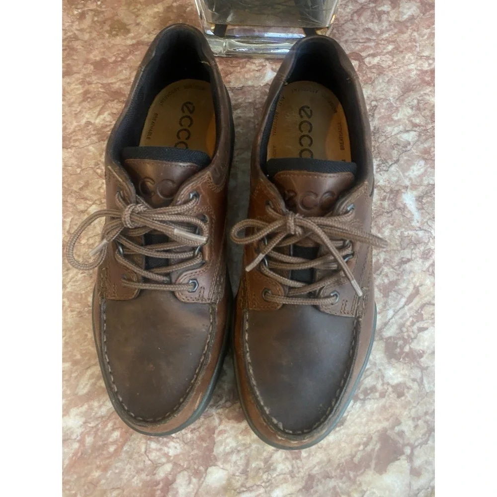 ECCO Track 25 Low Gore-Tex Mens Brown Leather Waterproof Hiking Shoes US 10.5-11